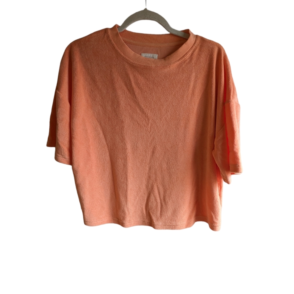 Reflex woman's towel material orange crop top (M)